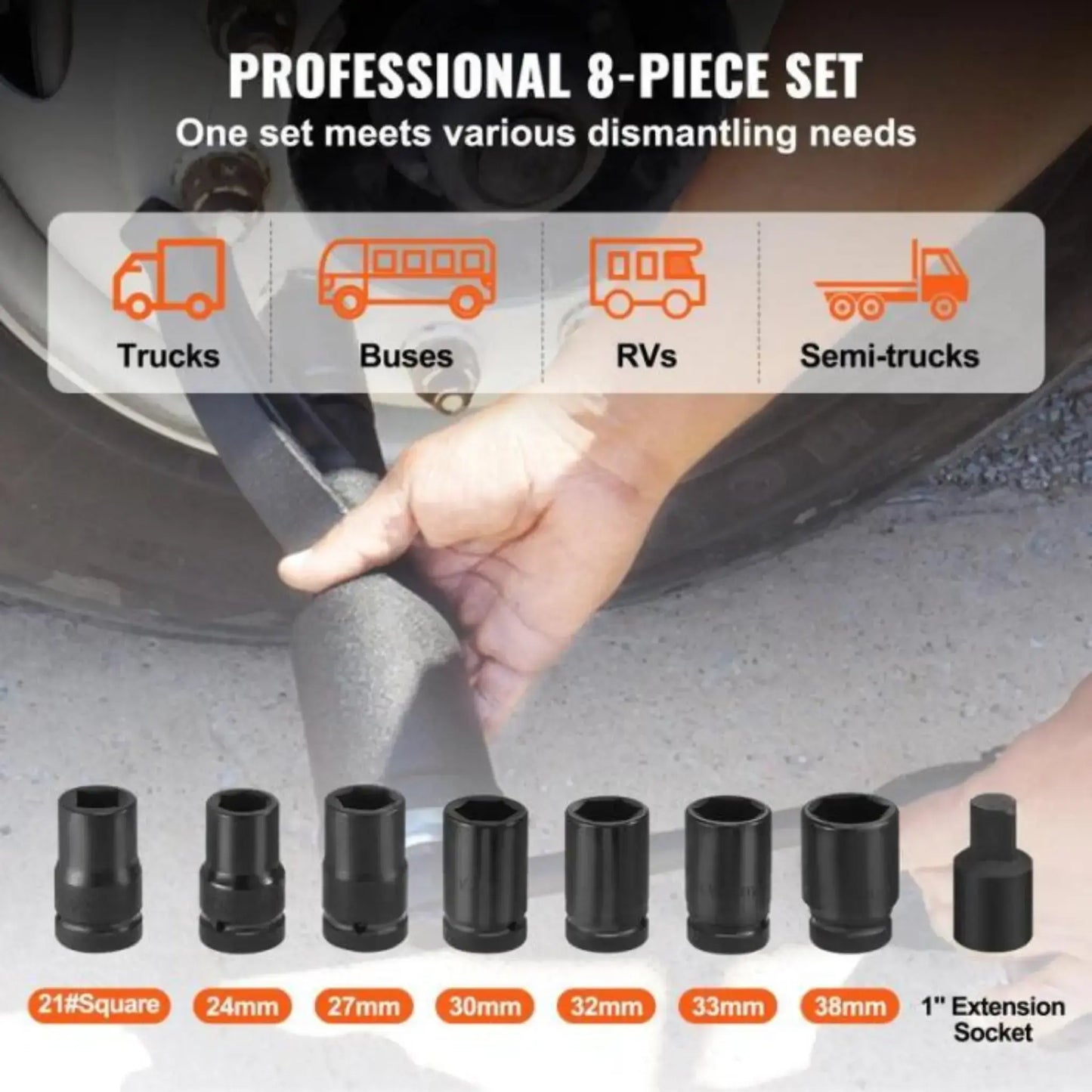 TITANSANDER M5 Torque Multiplier Torque Wrench 25.4mm Ratio 1:58 Force Multiplier with 4 Sockets Alloy Steel Torque Multiplier Box for Removing Wheel Nuts, Garage