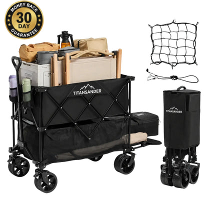 TITANSANDER 450LB Heavy Duty Folding Wagon Cart