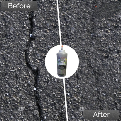 TitanSander Magic Crack Filler 2.5LB (1.13 kg) Black Asphalt Repair for Filling Cracks in Asphalt Driveways and Roads. Easy to Install, Dry Granular Formula, No Mess, DIY Friendly.