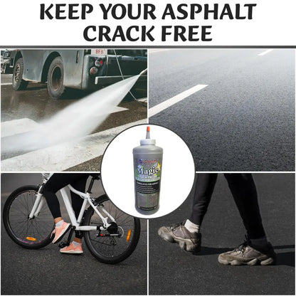 TitanSander Magic Crack Filler 2.5LB (1.13 kg) Black Asphalt Repair for Filling Cracks in Asphalt Driveways and Roads. Easy to Install, Dry Granular Formula, No Mess, DIY Friendly.