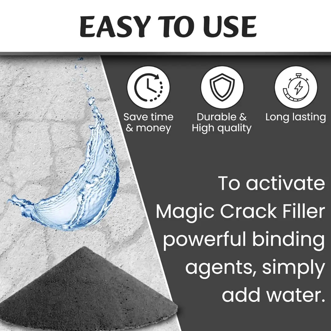 TitanSander Magic Crack Filler 2.5LB (1.13 kg) Black Asphalt Repair for Filling Cracks in Asphalt Driveways and Roads. Easy to Install, Dry Granular Formula, No Mess, DIY Friendly.