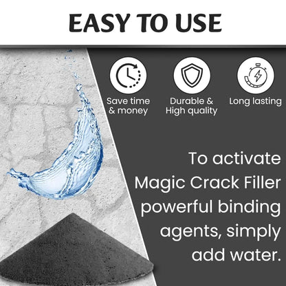 TitanSander Magic Crack Filler 2.5LB (1.13 kg) Black Asphalt Repair for Filling Cracks in Asphalt Driveways and Roads. Easy to Install, Dry Granular Formula, No Mess, DIY Friendly.