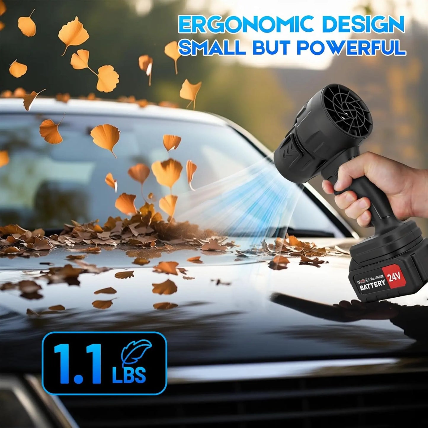TitanSander Turbo Jet Blower Cordless Leaf Blower - Super Powerful, Lightweight and Portable+ FREE BATTERY & CHARGER