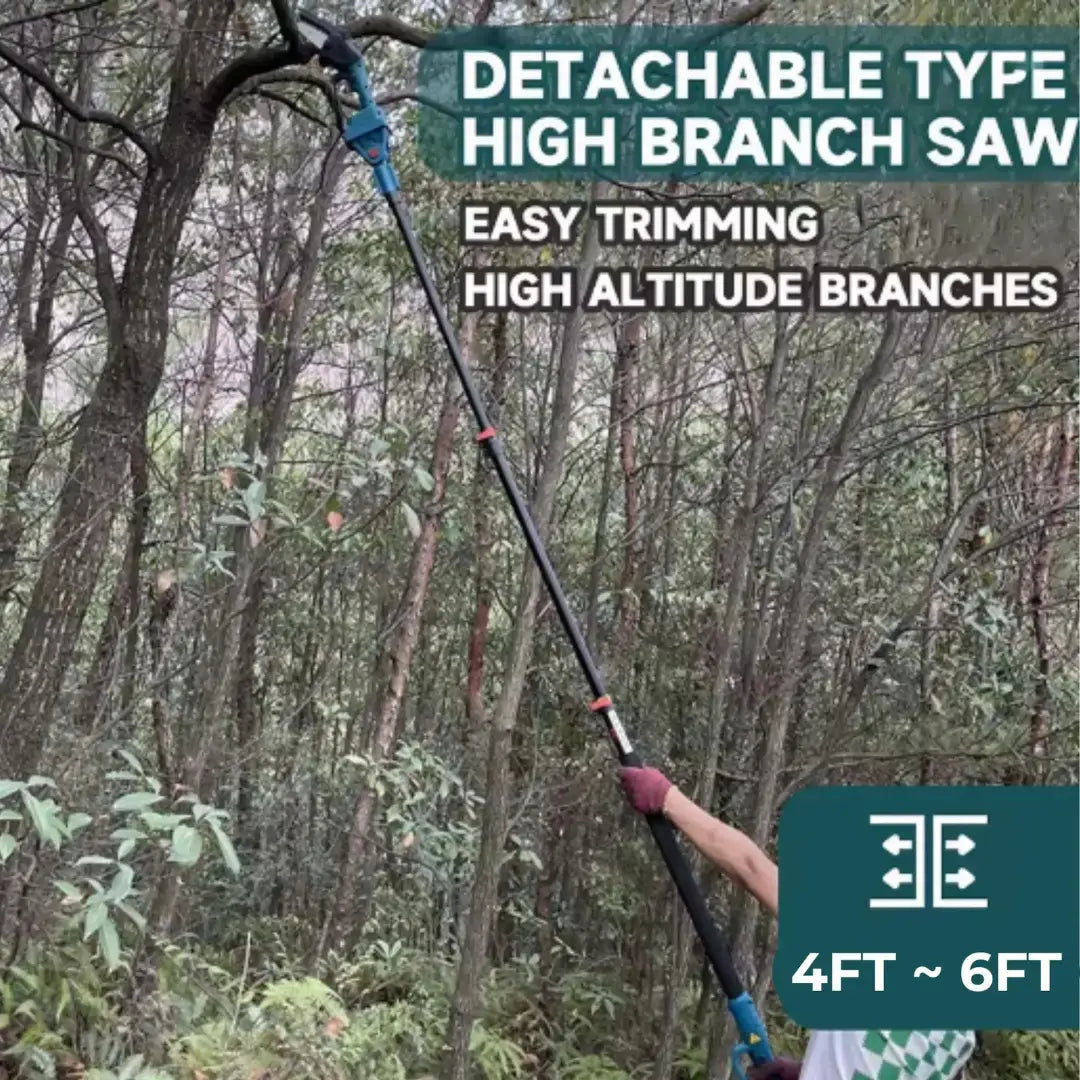 TITANSANDER G2 Pro Cordless 2-in-1 Pole Saw & Mini Chainsaw – 15cm Electric Tree Trimmer with Extension Pole +🎁 FREE BATTERY & CHARGER