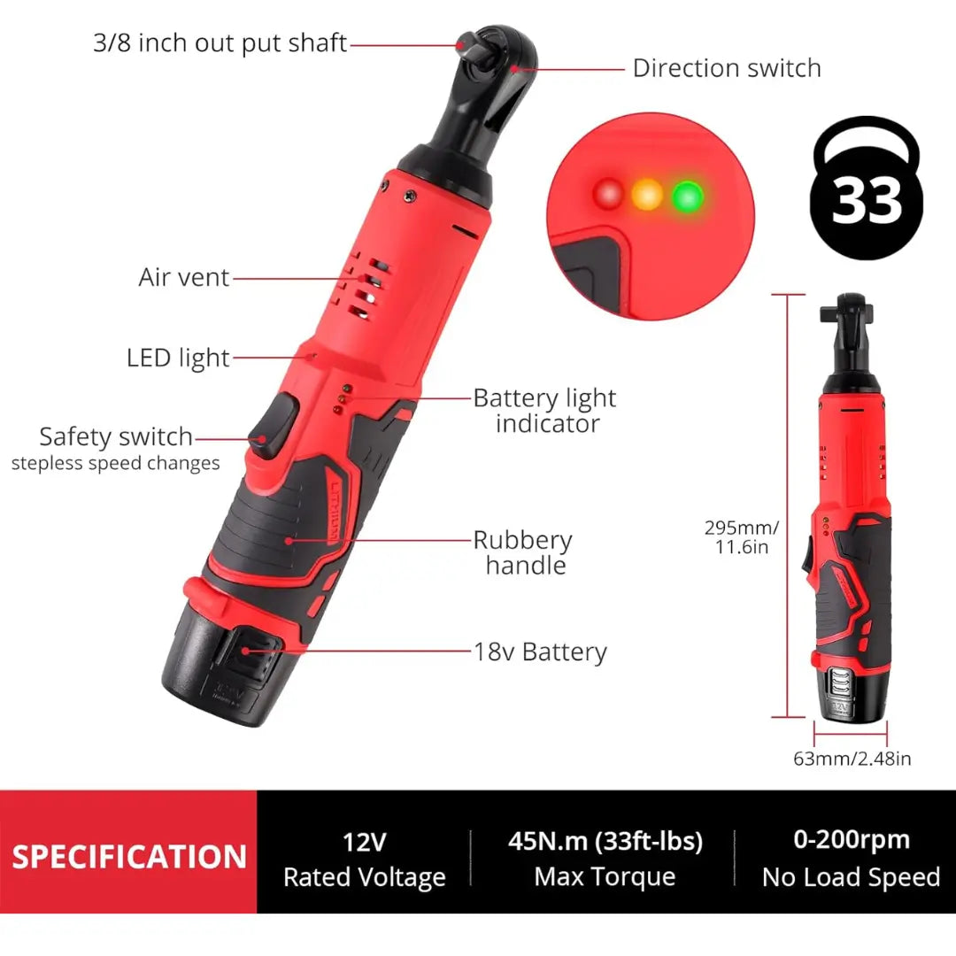 TitanSander™ Electric Ratchet Wrench 12V 400RPM