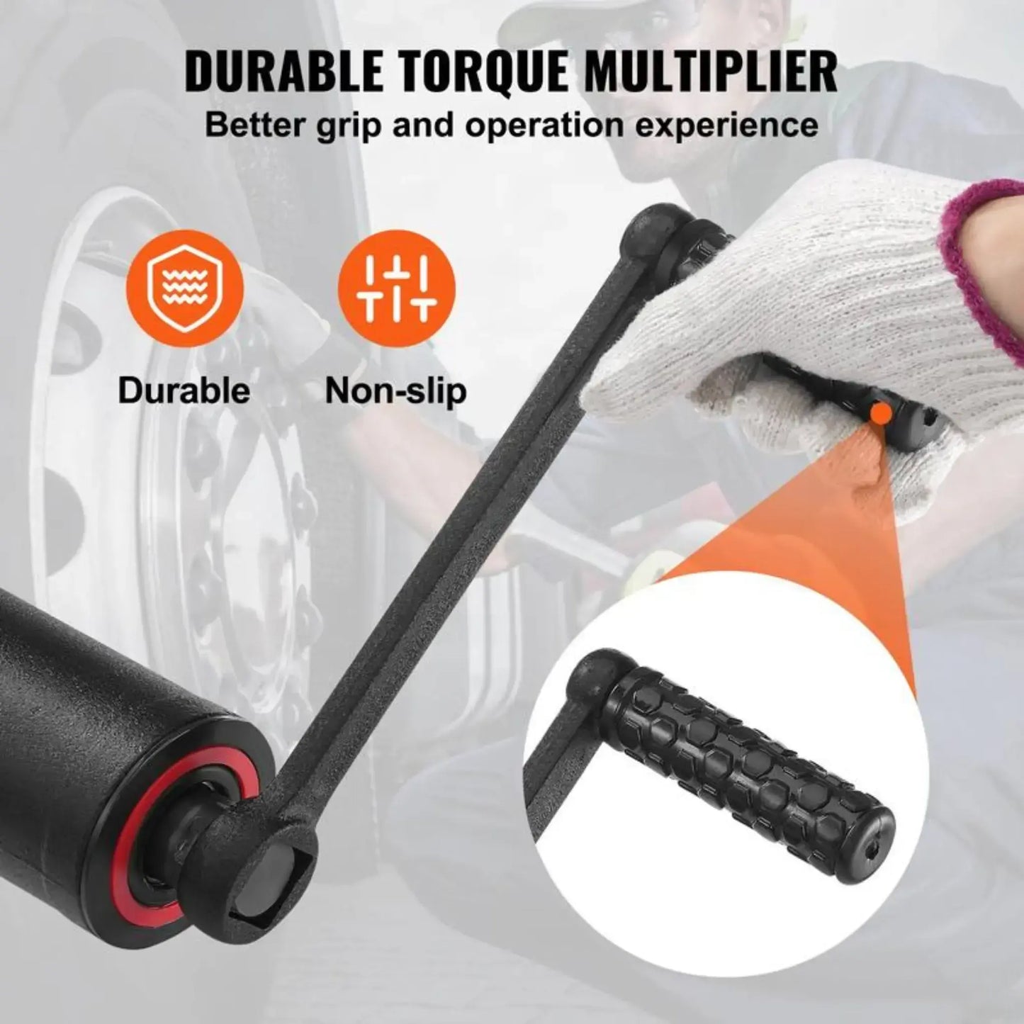 TITANSANDER M5 Torque Multiplier Torque Wrench 25.4mm Ratio 1:58 Force Multiplier with 4 Sockets Alloy Steel Torque Multiplier Box for Removing Wheel Nuts, Garage