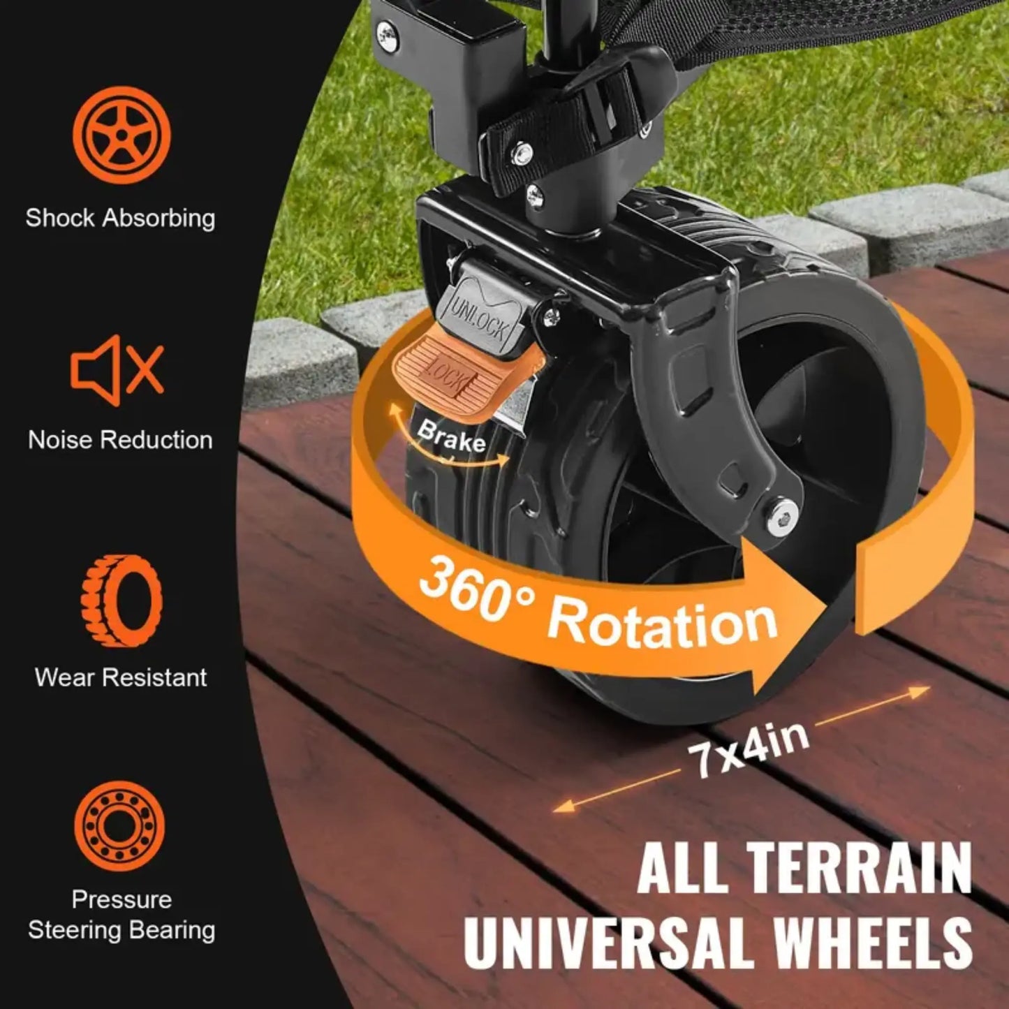 TITANSANDER 450LB Heavy Duty Folding Wagon Cart