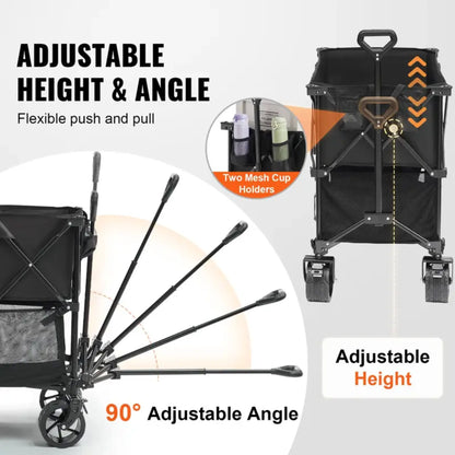 TITANSANDER 450LB Heavy Duty Folding Wagon Cart